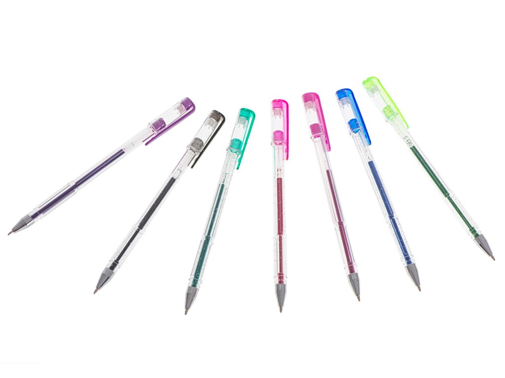 set 25 piese, pixuri cu gel multicolor cu sclipici (glitter) 3 Set 25 piese, Pixuri cu gel multicolor cu sclipici (glitter) - imagine 3