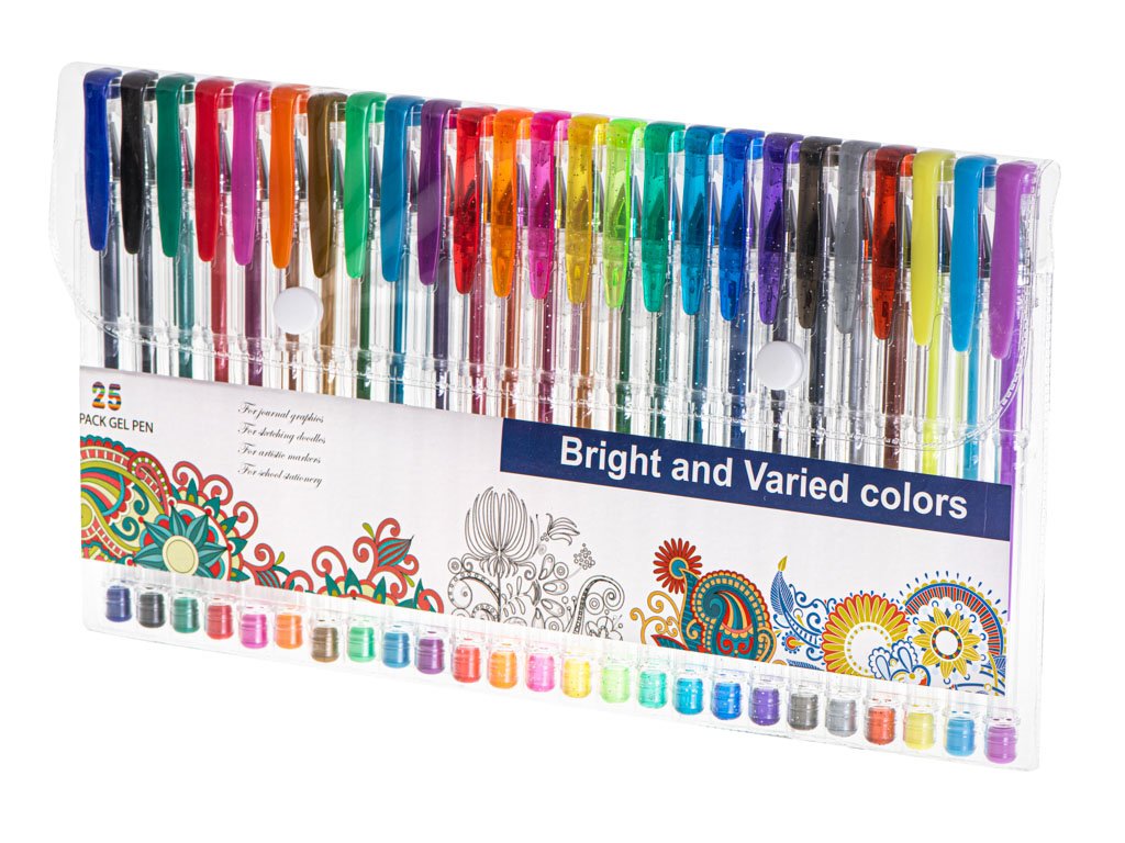 set 25 piese, pixuri cu gel multicolor cu sclipici (glitter) 9 Set 25 piese, Pixuri cu gel multicolor cu sclipici (glitter) - imagine 9