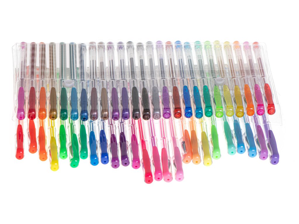 set 50 piese, pixuri cu gel multicolor cu sclipici (glitter) 3 Set 50 piese, Pixuri cu gel multicolor cu sclipici (glitter) - imagine 3