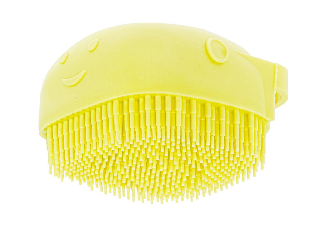 perie din silicon cu dozator de sampon pentru spalare caini sau pisici, 7,5 x 7,5 cm, culoare galben 6 Perie din silicon cu dozator de sampon pentru spalare caini sau pisici, 7,5 x 7,5 cm, culoare galben - imagine 6