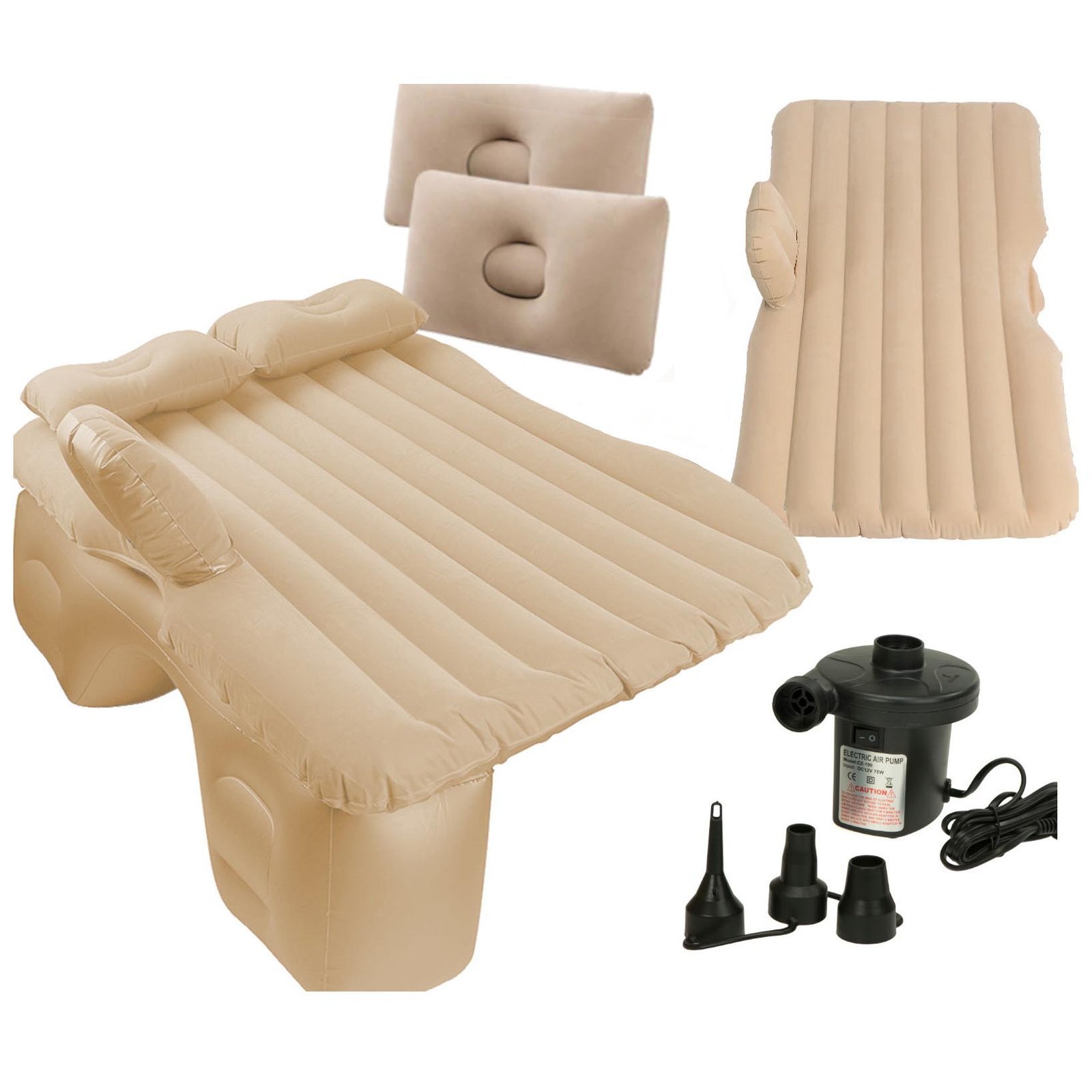 Saltea gonflabila auto, 130×80 cm – pat pentru masina, cu 2 perne, pompa si accesorii