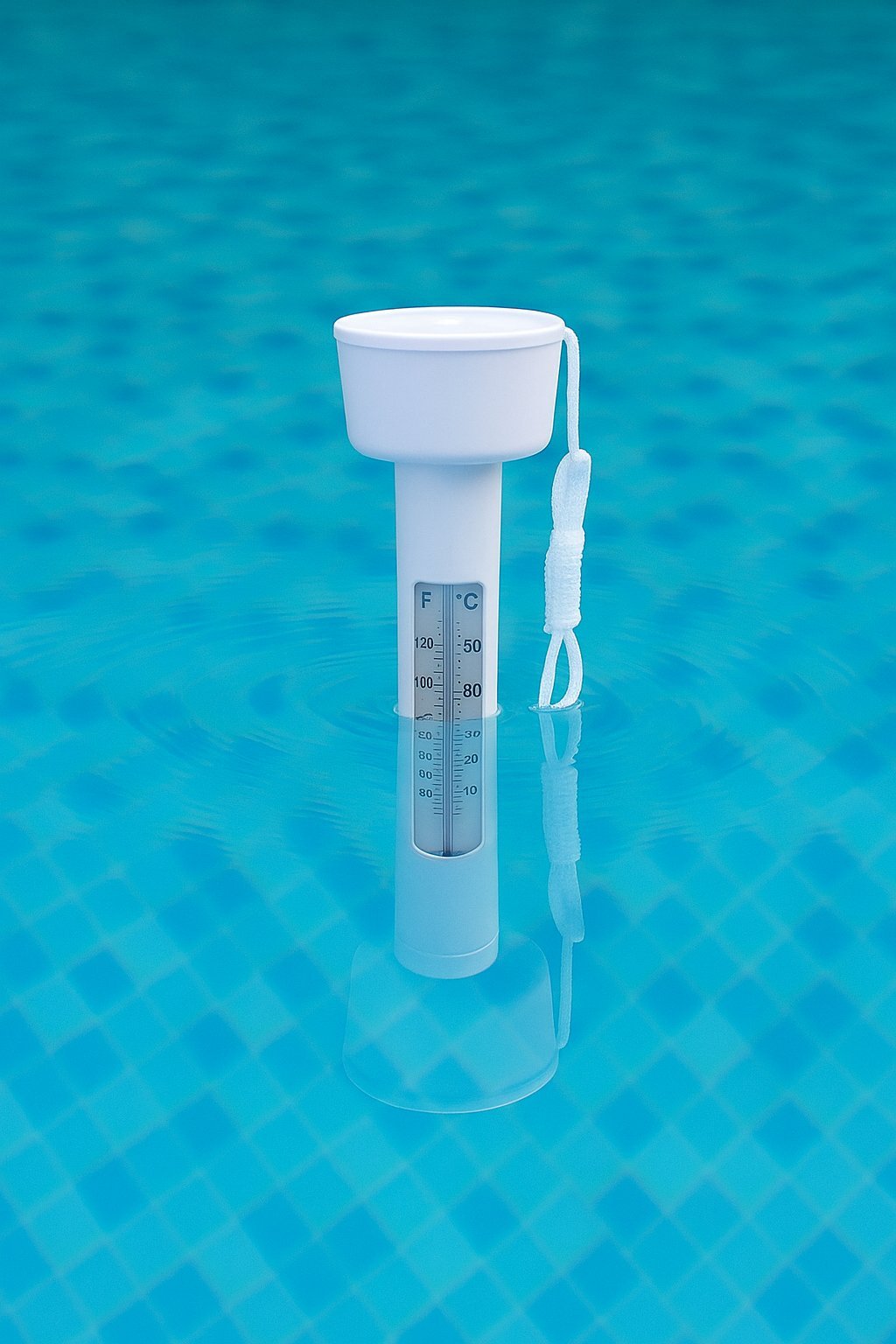 termometru plutitor pentru piscina, cu snur de prindere si scala dubla, 18,5 cm, alb 4 Termometru plutitor pentru piscina, cu snur de prindere si scala dubla, 18,5 cm, alb - imagine 4