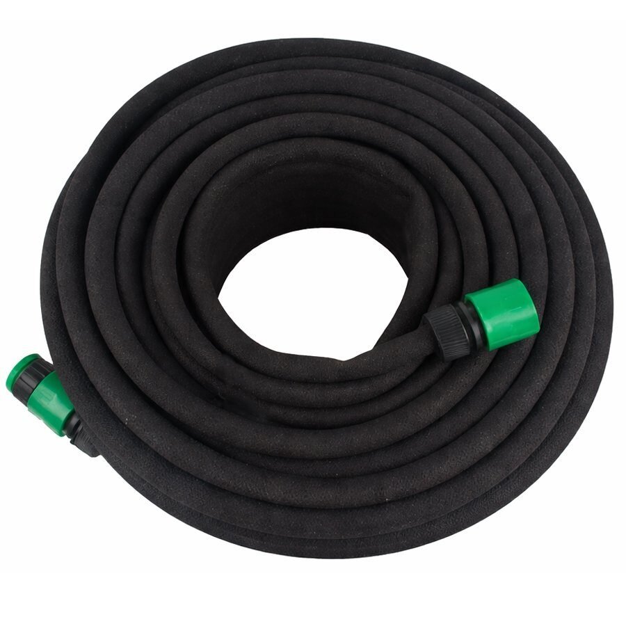 Furtun irigare prin picurare pentru gradina, cauciuc flexibil, 30 m, diametru 12,5 mm, negru