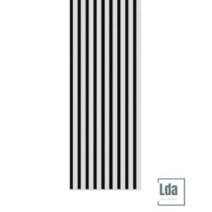 Riflaj MDF decorativ LDA PREMIUM de tip Panou Acustic, Alb Mat, 260×40 cm