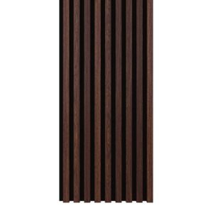Riflaj MDF decorativ LDA PREMIUM de tip Panou Acustic, Stejar Maro inchis, 260×40 cm