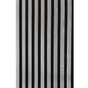 Riflaj MDF decorativ LDA PREMIUM de tip Panou Acustic, Stejar Grafit, 260×40 cm