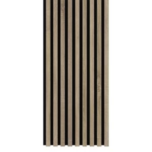 Riflaj MDF decorativ LDA PREMIUM de tip Panou Acustic, Stejar Sonoma, 260×40 cm