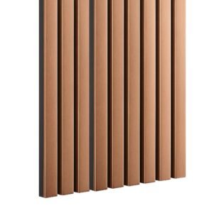Riflaj MDF decorativ LDA PREMIUM de tip Panou Acustic, Cupru periat, 260×40 cm