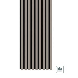 Riflaj MDF decorativ LDA PREMIUM de tip Panou Acustic, Gri Nisip, 260×40 cm