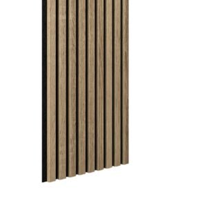 Riflaj MDF decorativ LDA PREMIUM de tip Panou Acoustic, Stejar Natur Saragossa, 260×40 cm