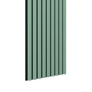 Riflaj MDF decorativ LDA PREMIUM de tip Panou Acustic, Verde Salvie, 260×40 cm