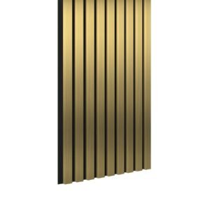 Riflaj MDF decorativ LDA PREMIUM de tip Panou Acustic, Auriu, 260×40 cm