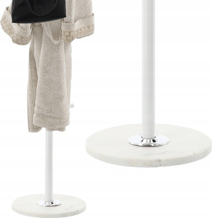 cuier hol metalic 178 cm, 16 carlige, design minimalist, alb 4 Cuier hol metalic 178 cm, 16 carlige, design minimalist, alb - imagine 4
