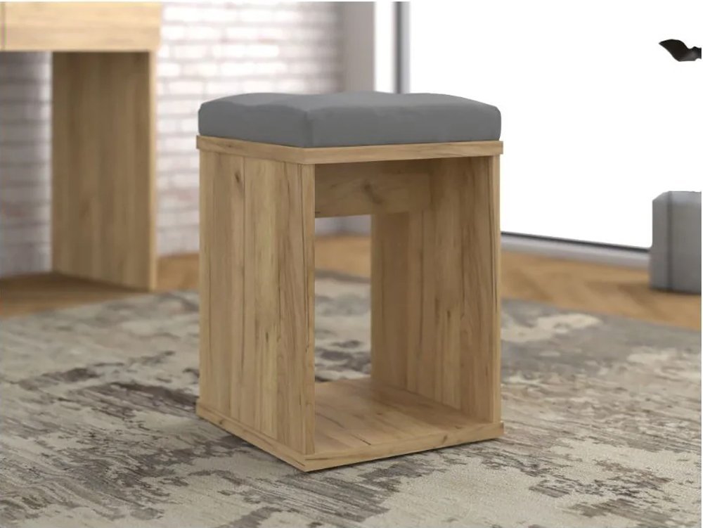 taburet pentru masuta de toaleta cu sezut confortabil, 30x30x42 cm, craft 3 Taburet pentru masuta de toaleta cu sezut confortabil, 30x30x42 cm, craft - imagine 3