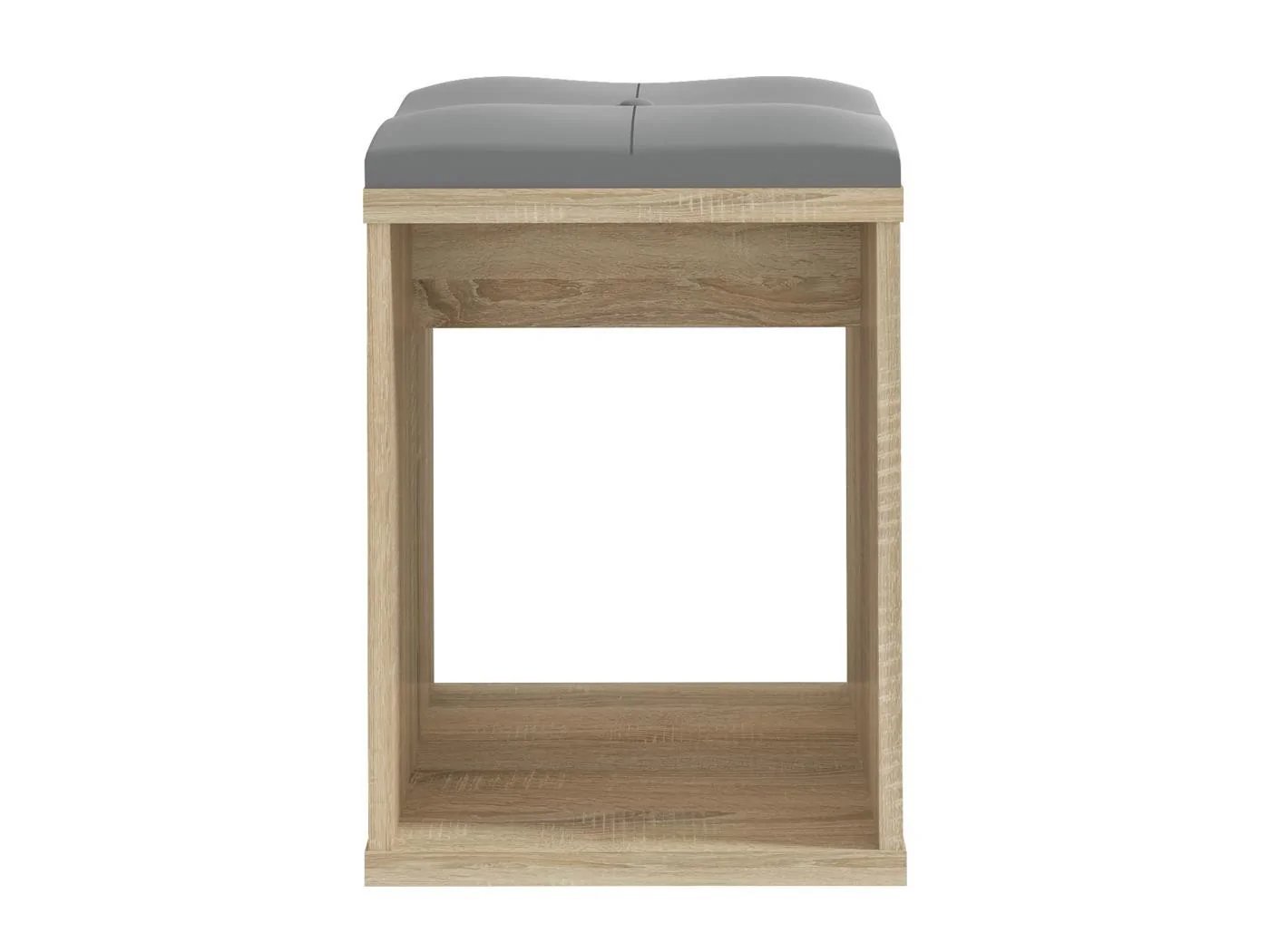taburet pentru masuta de toaleta cu sezut confortabil, 30x30x42 cm, stejar 2 Taburet pentru masuta de toaleta cu sezut confortabil, 30x30x42 cm, stejar - imagine 2