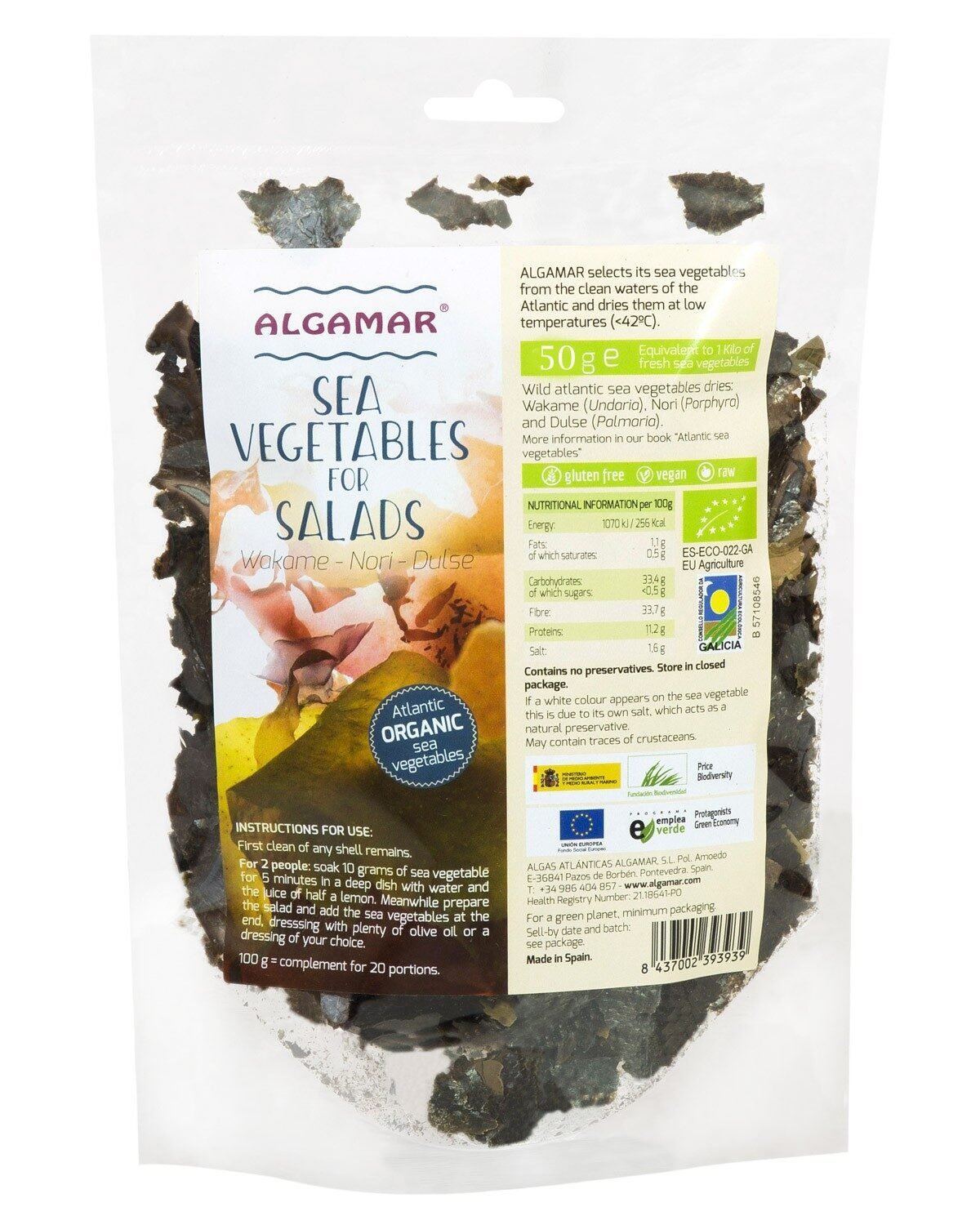 MIX DE ALGE MARINE PENTRU SALATA ECO 50G Algamar VECHI