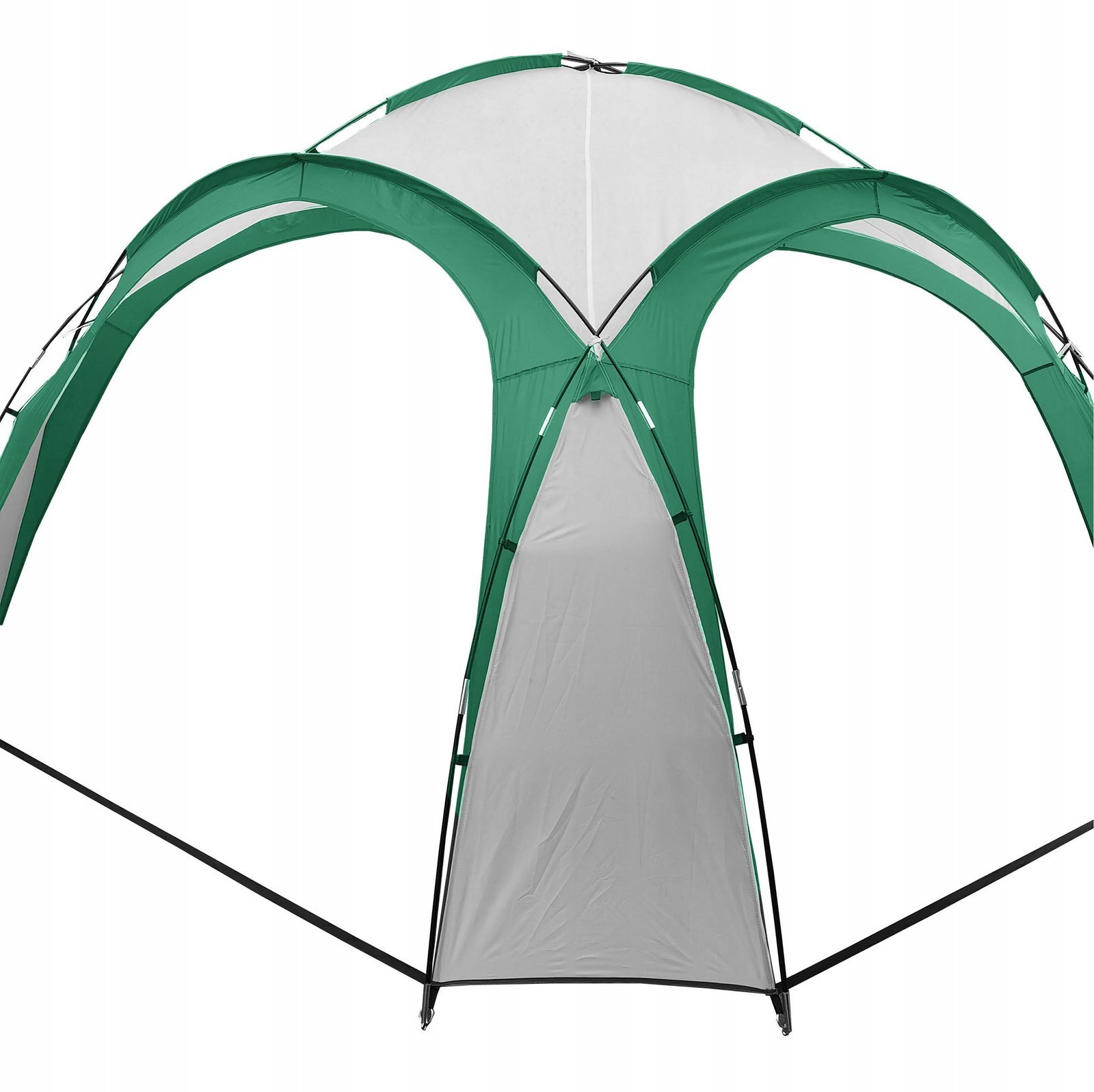 pavilion gradina 350x350x230 cm, structura fibra de sticla, acoperis poliester impermeabil, verde cu alb 4 Pavilion gradina 350x350x230 cm, structura fibra de sticla, acoperis poliester impermeabil, verde cu alb - imagine 4