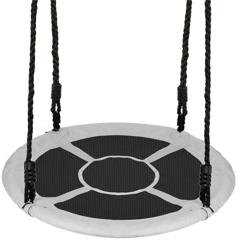 Leagan tip cuib Sersimo NS23, diametru 110cm, inaltime reglabila, pentru exterior, sarcina 150 kg, gri