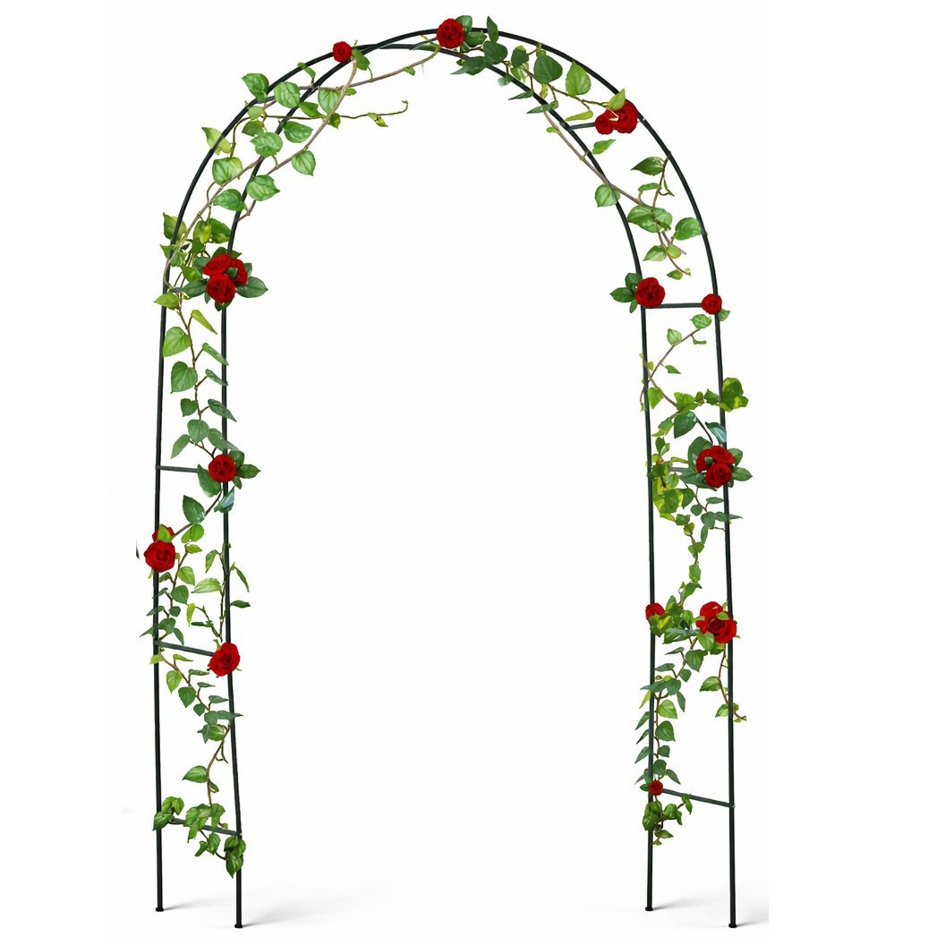 pergola gradina pentru plante cataratoare cu ancore montaj, structura otel, 140x38x240 cm, verde 2 Pergola gradina pentru plante cataratoare cu ancore montaj, structura otel, 140x38x240 cm, verde - imagine 2