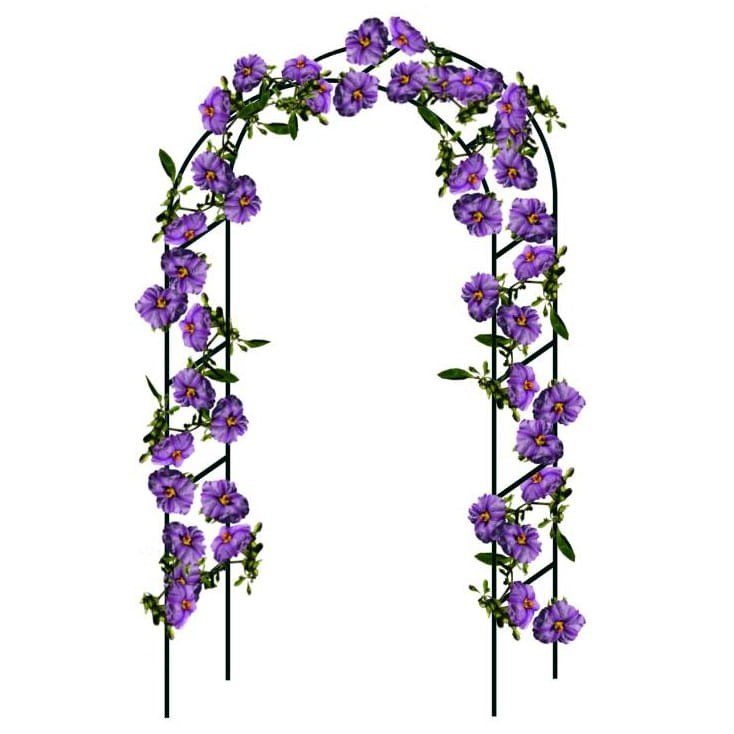 pergola gradina pentru plante cataratoare cu ancore montaj, structura otel, 140x38x240 cm, verde 3 Pergola gradina pentru plante cataratoare cu ancore montaj, structura otel, 140x38x240 cm, verde - imagine 3