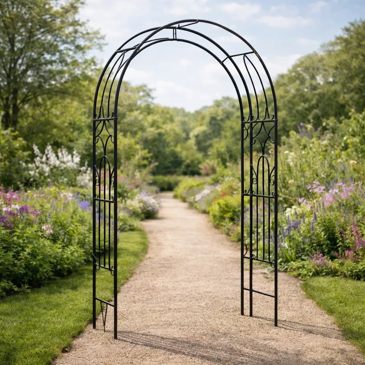 pergola gradina pentru plante cataratoare, structura din otel, 145x38x240 cm, verde 1 Pergola gradina pentru plante cataratoare, structura din otel, 145x38x240 cm, verde