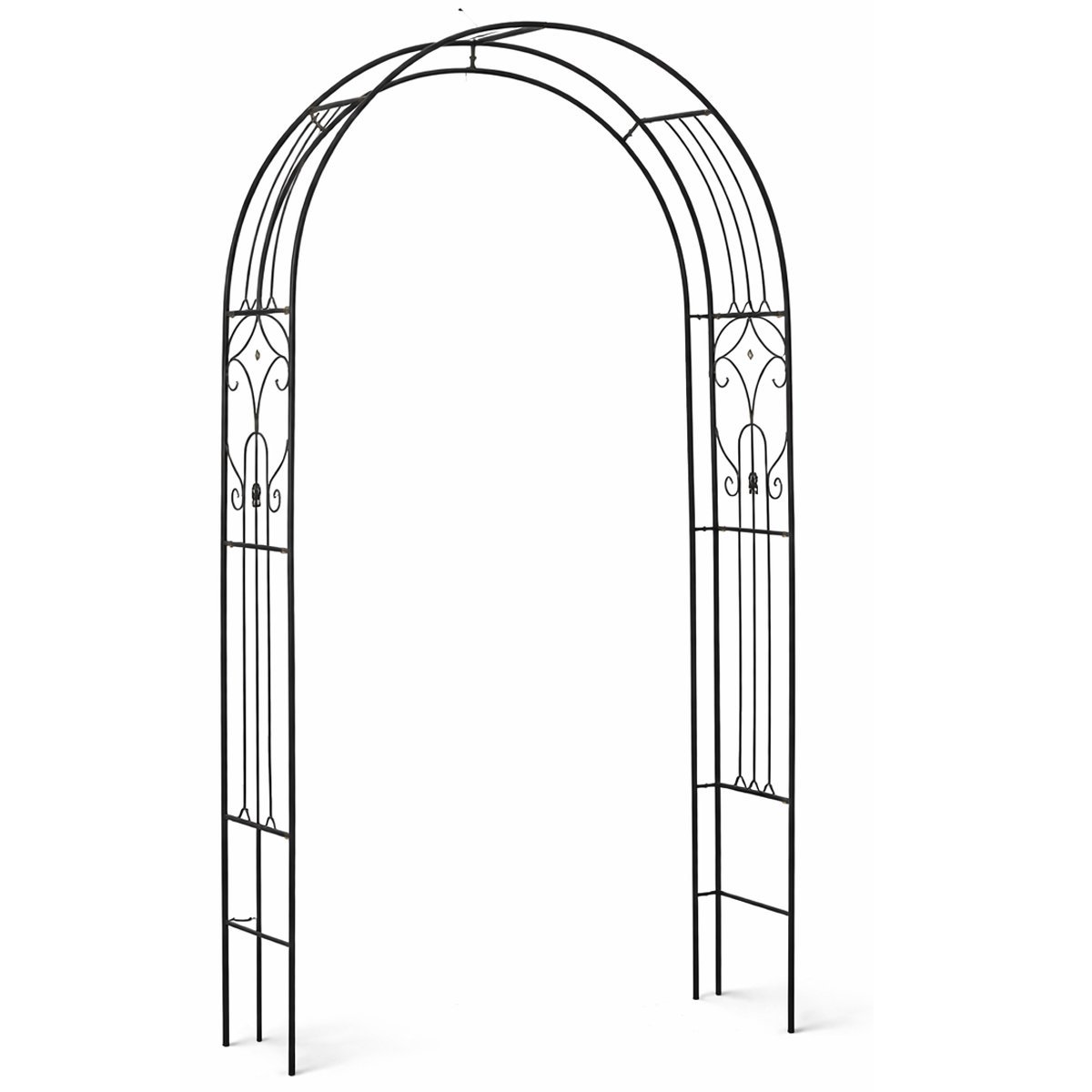 pergola gradina pentru plante cataratoare, structura din otel, 145x38x240 cm, verde 2 Pergola gradina pentru plante cataratoare, structura din otel, 145x38x240 cm, verde - imagine 2