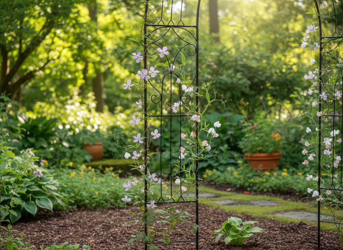 pergola gradina pentru plante cataratoare, structura din otel, 145x38x240 cm, verde 3 Pergola gradina pentru plante cataratoare, structura din otel, 145x38x240 cm, verde - imagine 3