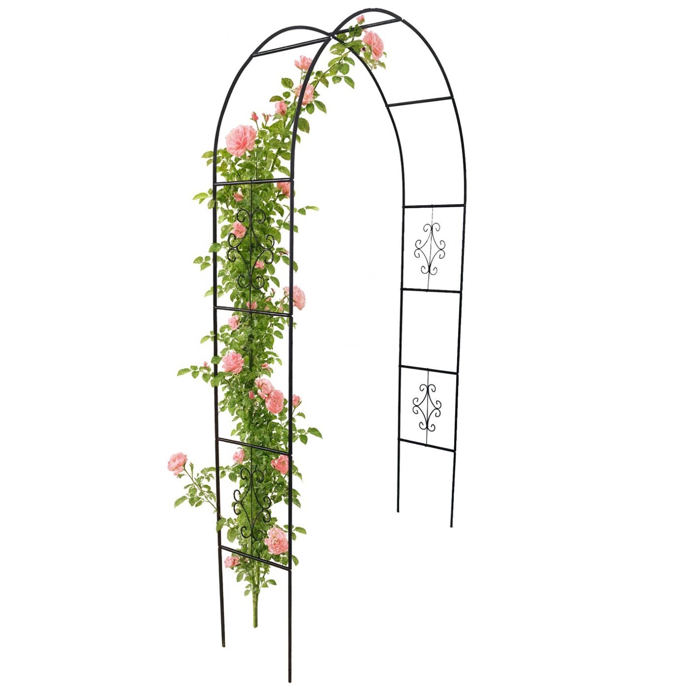 pergola gradina decorativa pentru plante cataratoare cu ancore, structura otel, 140x38x240 cm, verde 4 Pergola gradina decorativa pentru plante cataratoare cu ancore, structura otel, 140x38x240 cm, verde - imagine 4