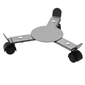 Suport ghiveci cu roti pentru plante, diametru reglabil 22-30 cm, inaltime 7 cm, negru