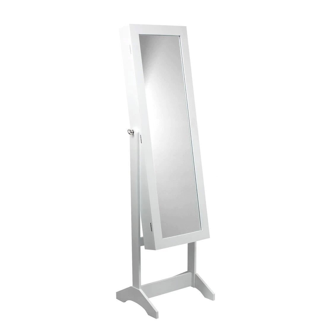 dulap de toaleta cu oglinda si spatiu de depozitare bijuterii, 35x139cm, alb 2 Dulap de toaleta cu oglinda si spatiu de depozitare bijuterii, 35x139cm, alb - imagine 2