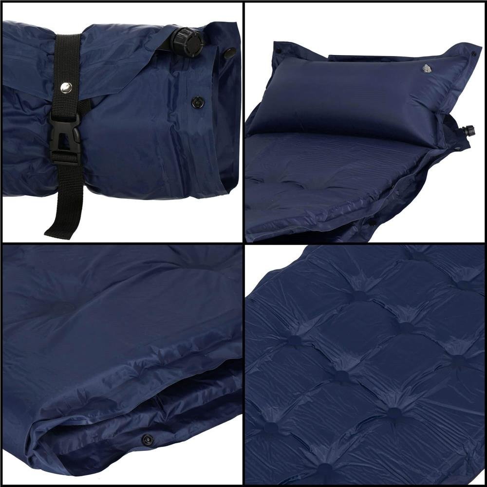saltea plabila cu perna din spuma poliuretanica, cu autoumflare, 193x68x3.5cm, bleumarin 3 Saltea plabila cu perna din spuma poliuretanica, cu autoumflare, 193x68x3.5cm, bleumarin - imagine 3
