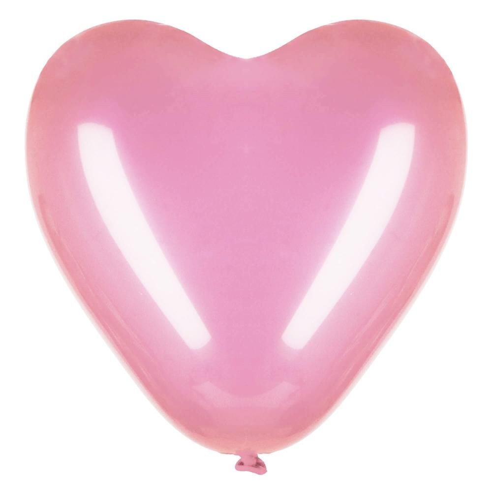 Set 50 baloane pentru petrecere in forma de inima, 30cm, roz 3 Set 50 baloane pentru petrecere in forma de inima, 30cm, roz - imagine 3