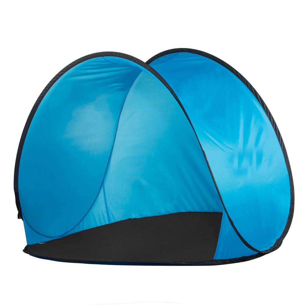 Cort plaja si picnic semi-deschis Sersimo, protectie UV, 150x120x110cm, albastru