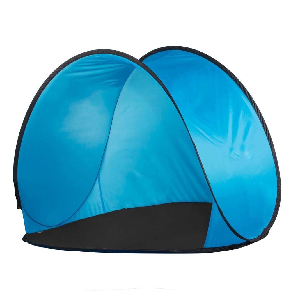 Cort plaja si picnic semi-deschis Sersimo, protectie UV, 150x90x90cm, albastru negru