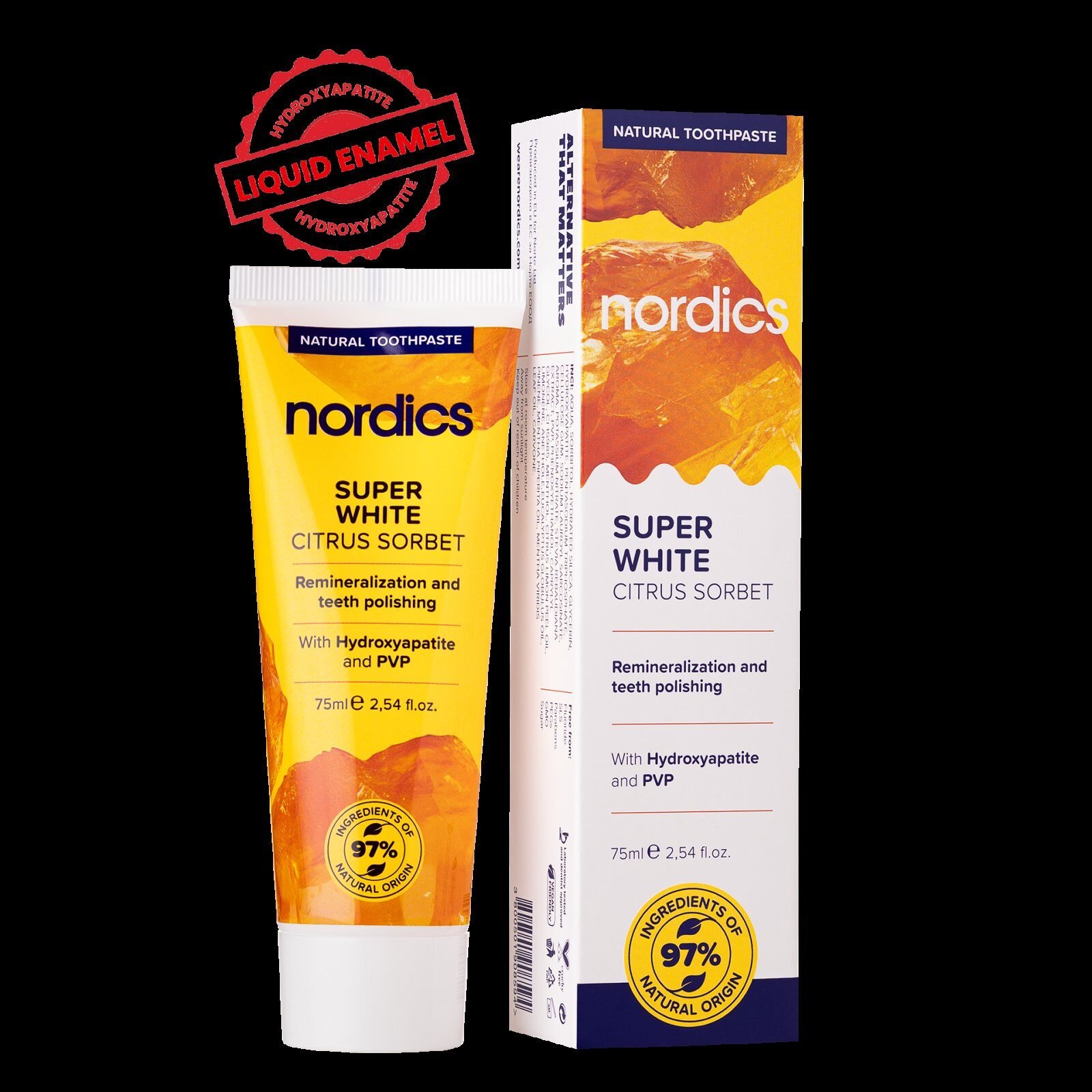 Pasta de dinti pentru albire cu citrice 75ml Nordics