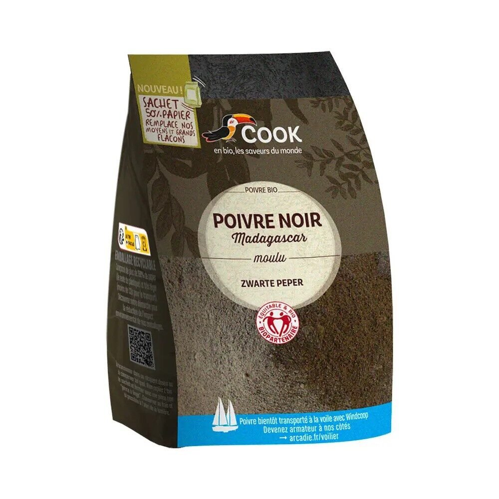 Piper negru macinat, bio, 150g, Cook