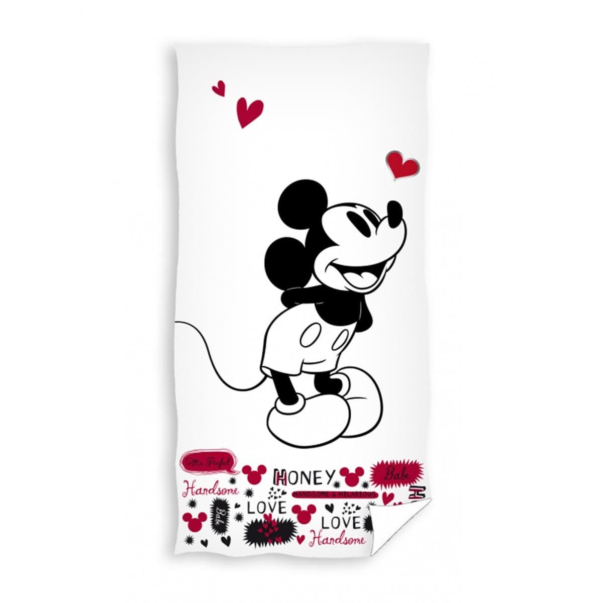 Prosop pentru copii din bumbac, Mickey Mouse, 70×140 cm, MCT-02