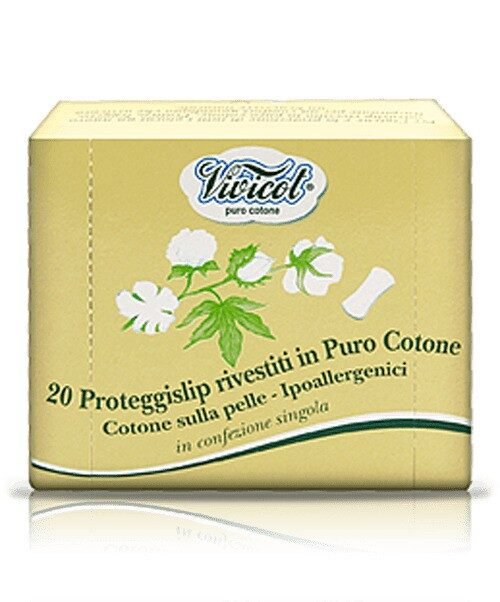 Protej slip ultra subtire din bumbac bio, hipoalergenic (20 buc) - VIVICOT Puro Cotone