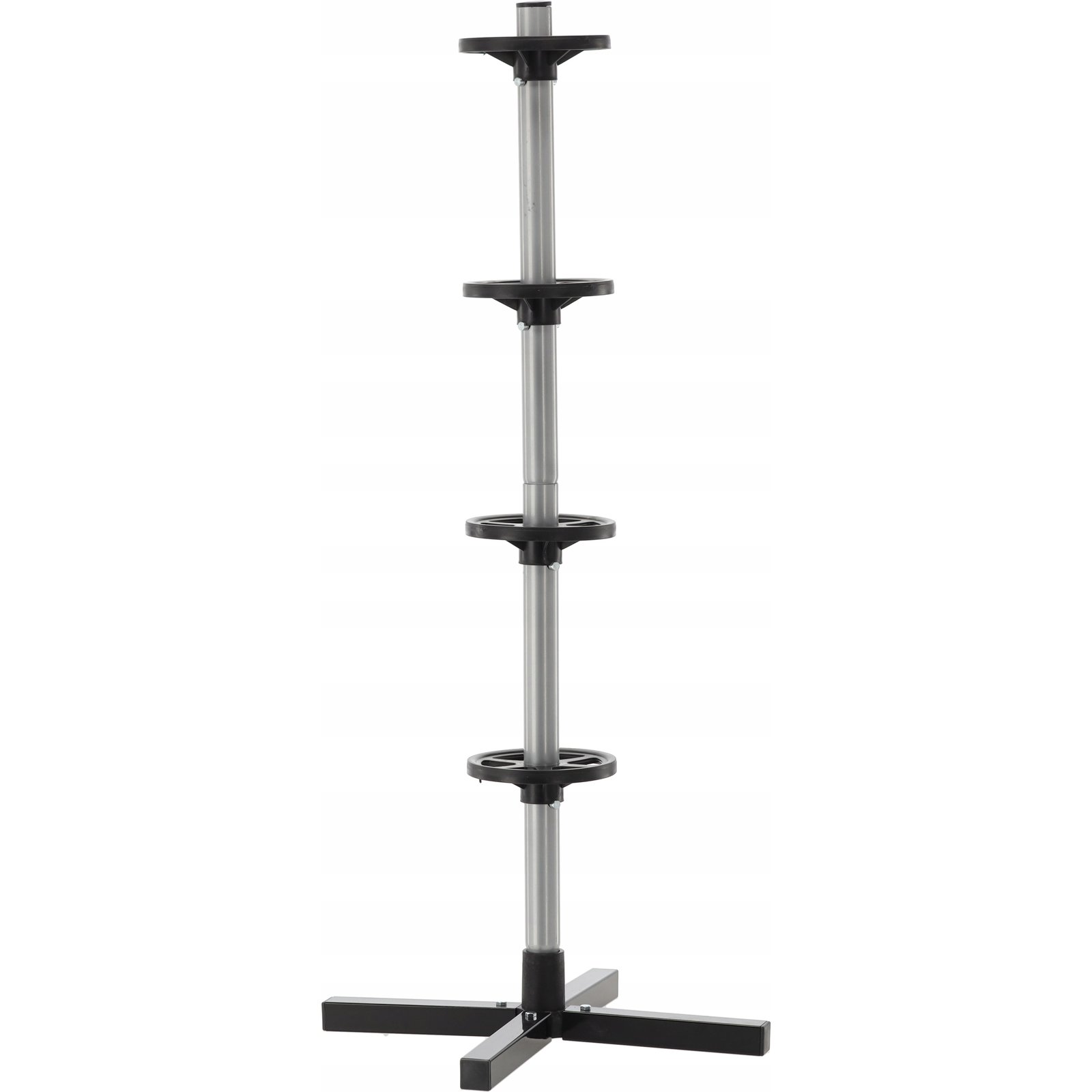 Suport depozitare anvelope 4 roti, cadru metalic, 45x45x105 cm, capacitate 100 kg, negru 2 Suport depozitare anvelope 4 roti, cadru metalic, 45x45x105 cm, capacitate 100 kg, negru - imagine 2