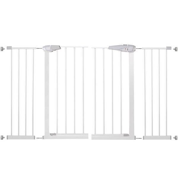 Poarta de siguranta Safety Gate pentru scari, ajustabila 132-141 cm, din otel, alba