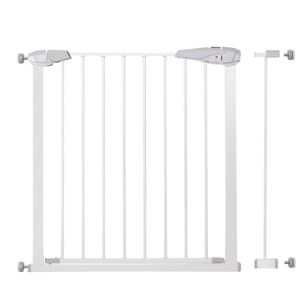 Poarta de siguranta Safety Gate pentru scari, ajustabila 83-92 cm, din otel, alba