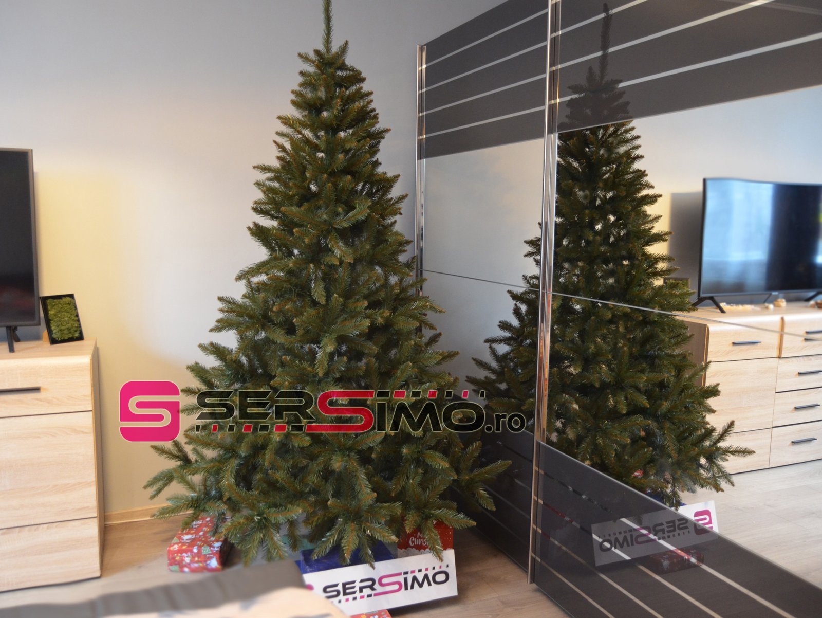 brad artificial christmas deluxe by sersimo, royal, 220cm 3 Brad artificial Christmas Deluxe by Sersimo, Royal, 220cm - imagine 3