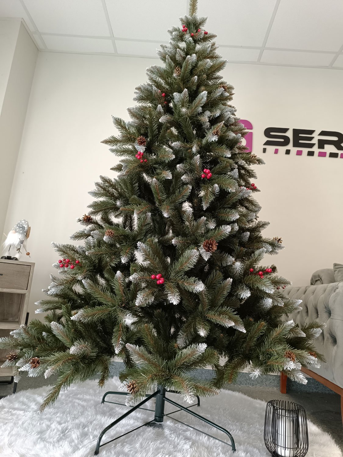 Brad artificial Christmas Deluxe by Sersimo, Frasin de Munte, 2D, 220cm 2 Brad artificial Christmas Deluxe by Sersimo, Frasin de Munte, 2D, 220cm - imagine 2