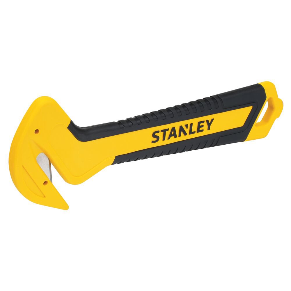 stanley stht10356-0, cutter pentru carton cu maner cauciucat, lama tip carlig 2 Stanley STHT10356-0, Cutter pentru carton cu maner cauciucat, lama tip carlig - imagine 2