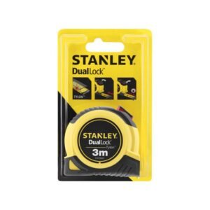 Stanley STHT36802-0, ruleta tylon cu dubla blocare 3m, acoperire Tylon, maner ergonomic, 3m x 13mm, blister