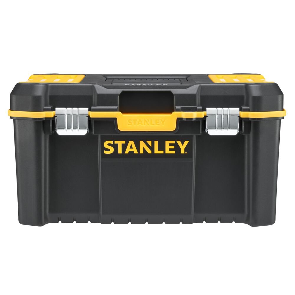 Stanley STST83397-1, essential, cutie pentru scule cu trei niveluri de depozitare, inchizatoare metalice, 24 litri, 49 x 28,5 x 25,5cm