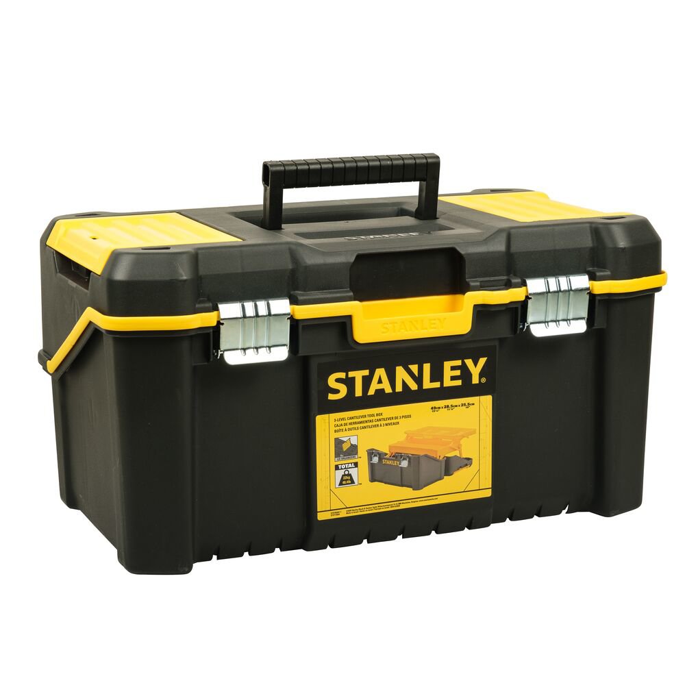 stanley stst83397-1, essential, cutie pentru scule cu trei niveluri de depozitare, inchizatoare metalice, 24 litri, 49 x 28,5 x 25,5cm 4 Stanley STST83397-1, essential, cutie pentru scule cu trei niveluri de depozitare, inchizatoare metalice, 24 litri, 49 x 28,5 x 25,5cm - imagine 4