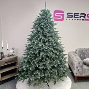 Brad artificial Christmas Deluxe by Sersimo, Alaska Select verde argintiu, integral 3D, 210 cm