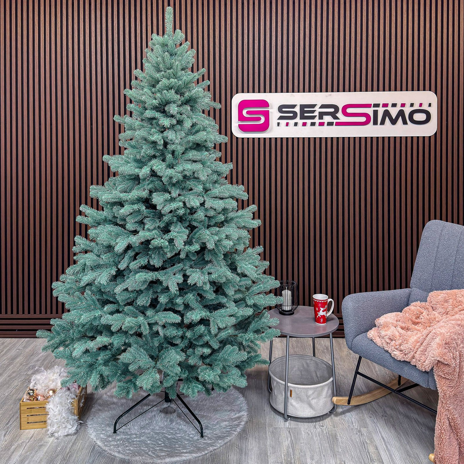 Brad artificial Christmas Deluxe by Sersimo, Kovalivka Select argintiu, integral 3D, 230 cm 1 Brad artificial Christmas Deluxe by Sersimo, Kovalivka Select argintiu, integral 3D, 230 cm