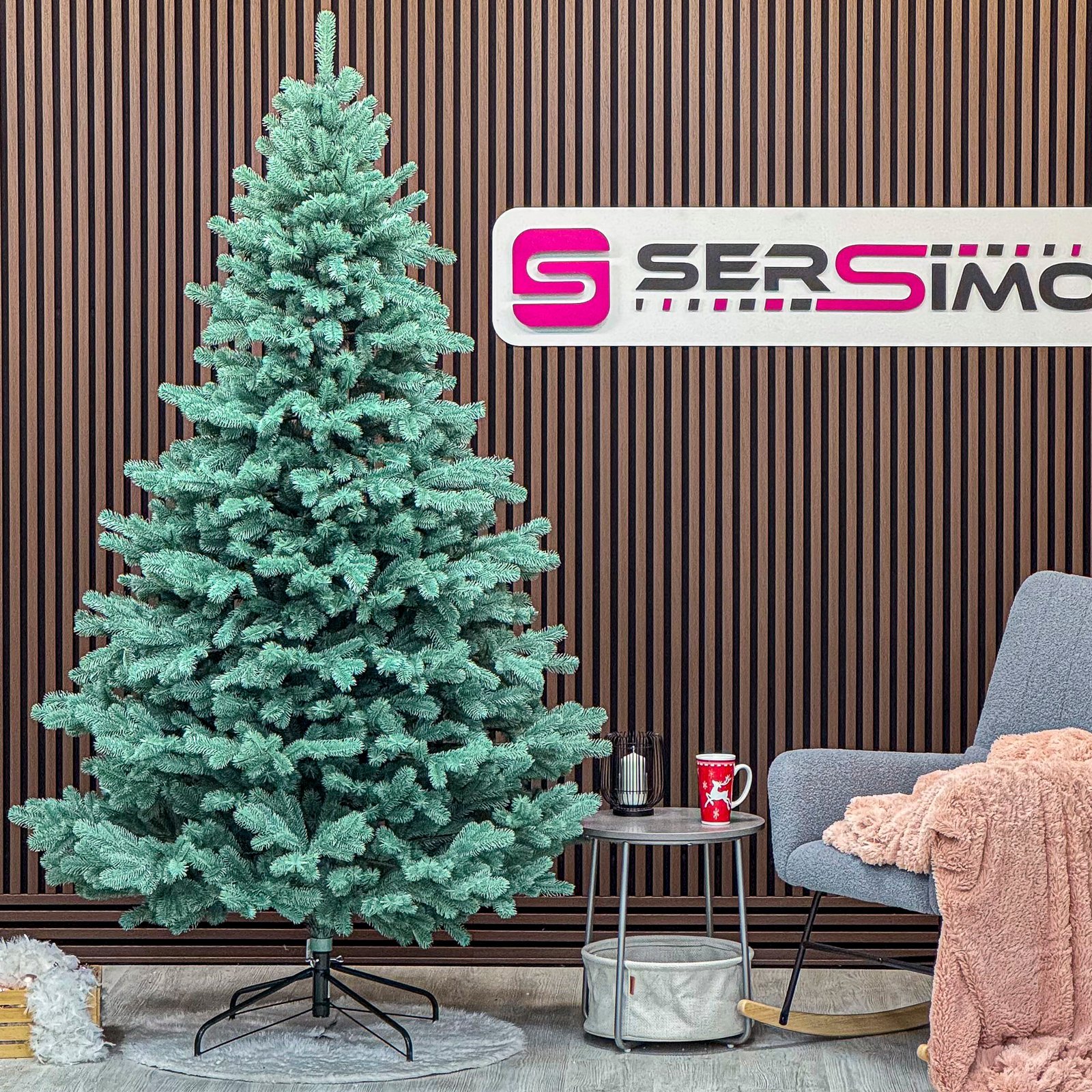 Brad artificial Christmas Deluxe by Sersimo, Kovalivka Select argintiu, integral 3D, 230 cm 2 Brad artificial Christmas Deluxe by Sersimo, Kovalivka Select argintiu, integral 3D, 230 cm - imagine 2